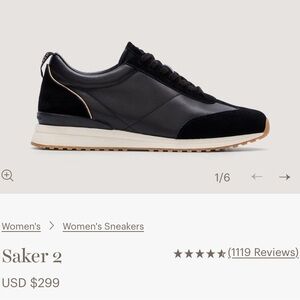 NWOB BARED Footwear Black Leather & Suede Saker 2 Sneakers $299 Women’s  39